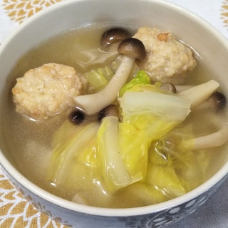 肉団子と白菜のスープ